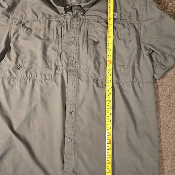Reel Legends Shirt Olive Green XXL Fishing Mesh Performance Vented Mens - Picture 5 of 8